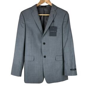 John Varvatos Boy's Premium Tailored Single Needle Gray Blazer Size 18R NEW